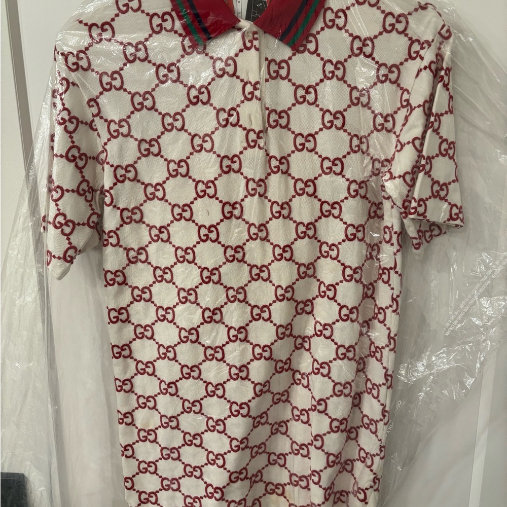Gucci Polo Red and White Girl Dress
